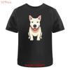 Sitting Bull Terrier Dog Cotton T Shirt Ta044051 Vintage Washed Breathable Stylish Comfortable Designer Clothes Unisex Soft