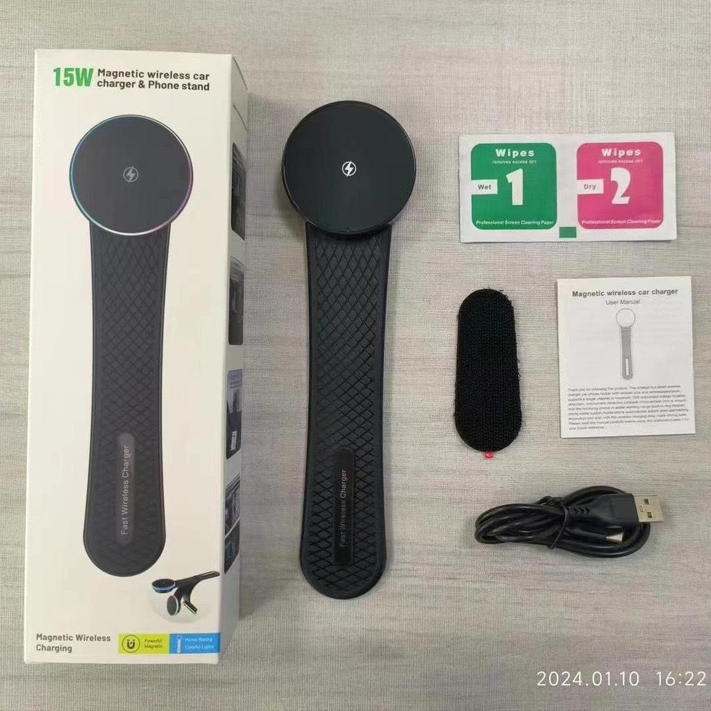 15W Faltbare MagSafe Kabellose Autohalterung mit Magnetischer Armaturenbrett-Navigation