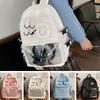 Multi Pocket Students Backpack Mesh School Bag Simple Transparent Backpack  Girls Boys