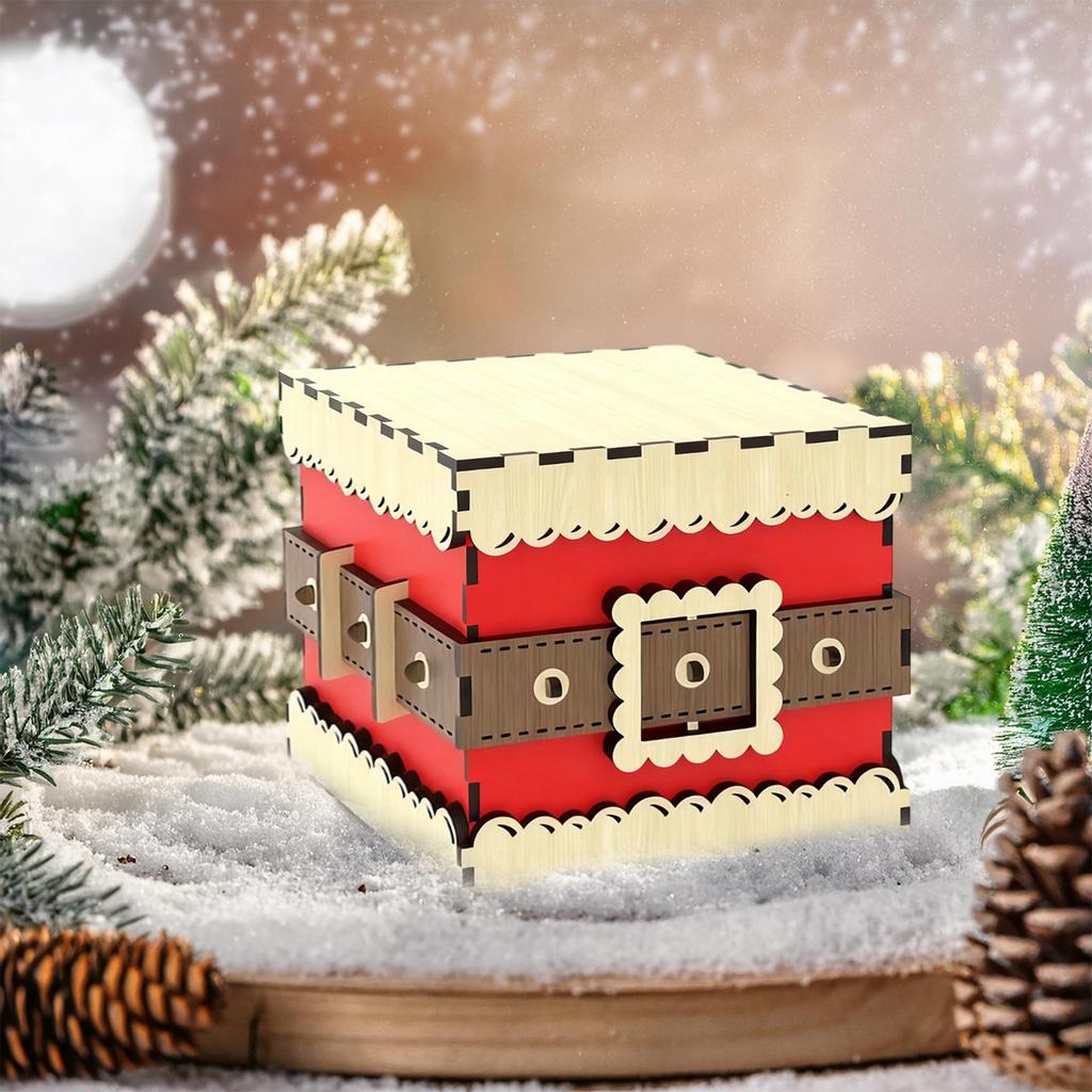 Wooden Crafts Christmas Decorations Wooden Boxes Scene Layout Wooden Boxes