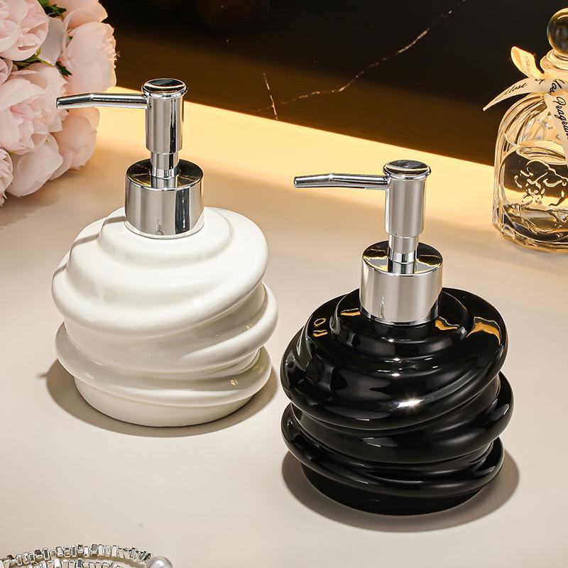 300ML Ceramic lotion Bottle Hotel Toilet Hand Wash Liquid Press Bottle Body Wash Shampoo Dispensing Bottle soap dispenser