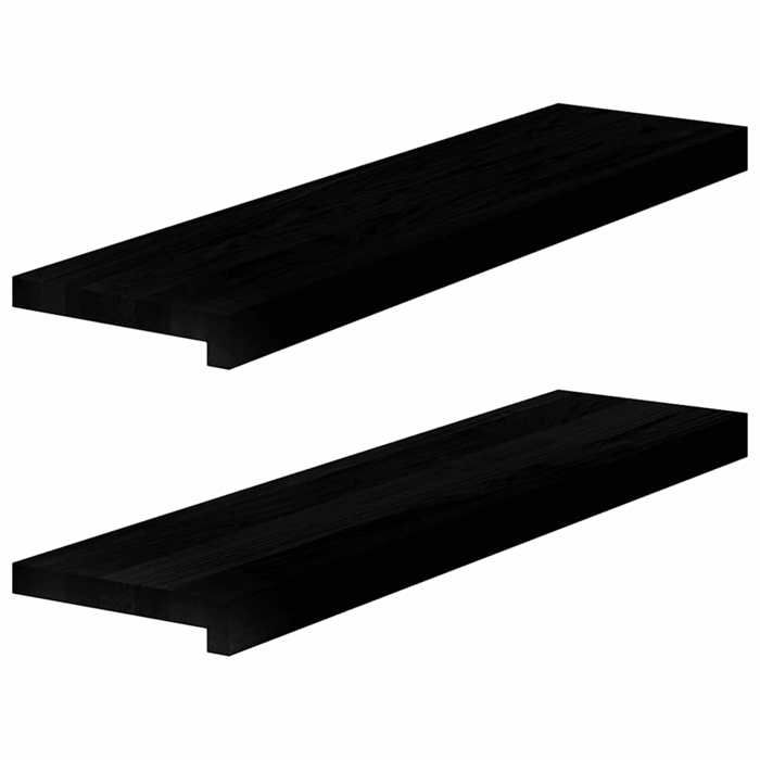 VidaXL Appuis de fenêtre 2 pcs marron foncé bois de chêne massif 4009174