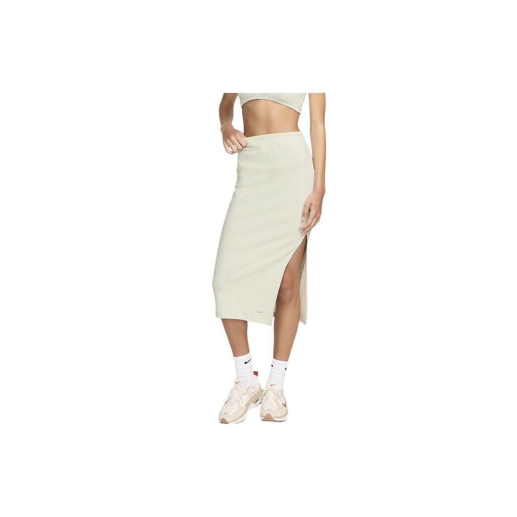 New Nike Sportswear Chill Rib Women's Slim Midi Skirt FQ1637-104