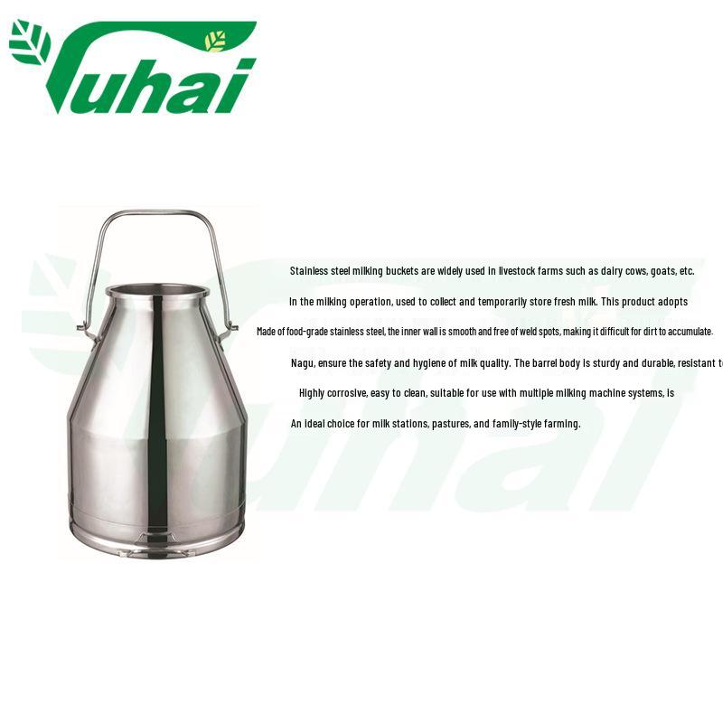 Stainless Steel Milking Machine Accessories Bucket 304/201, Available in 25L, 30L, 40L Sizes