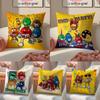 Cute Funny MMS Chocolate Cushion Cover Silky Elegant Comfort Sofa Bed Invisible Zipper Beach Pillowcase