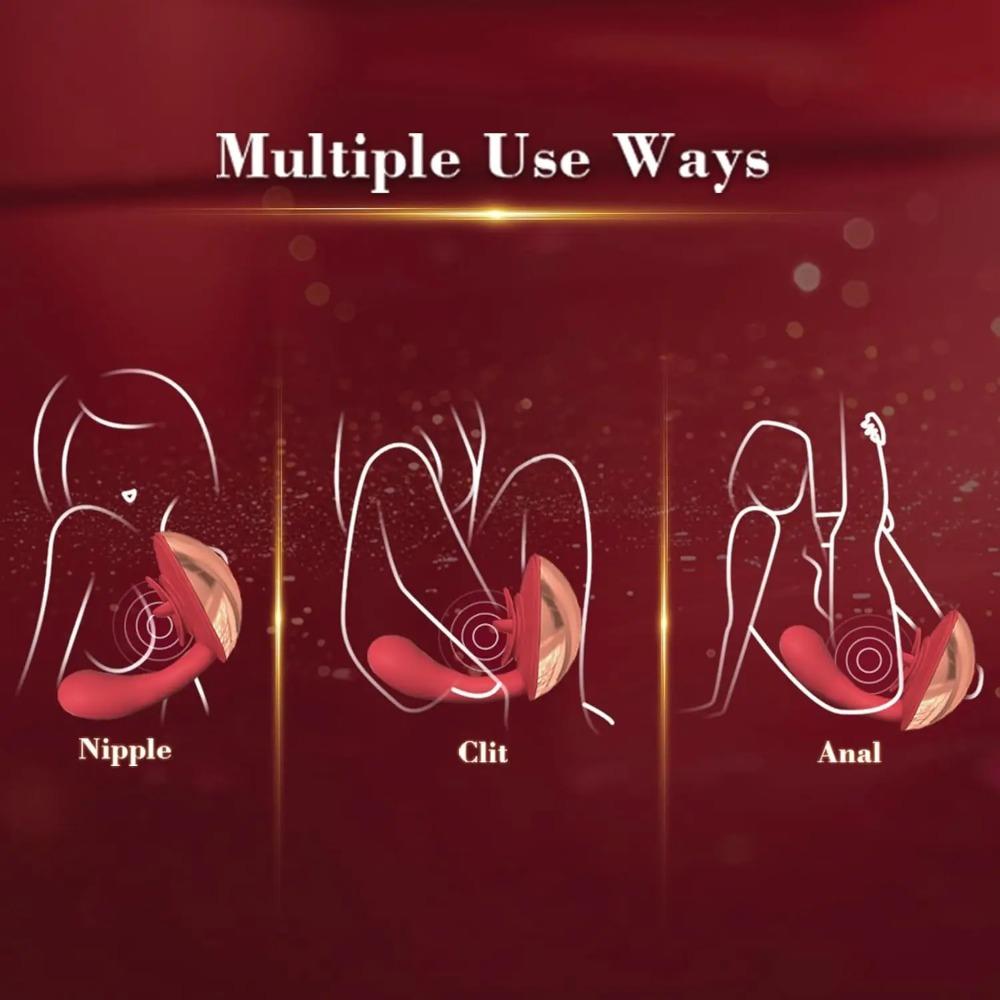 G Spot Vibrator with Tongue Licking Vagina Clitoral Stimulator for Women Adult Sex Toys Anal Dildo for Female Masturbation 18+