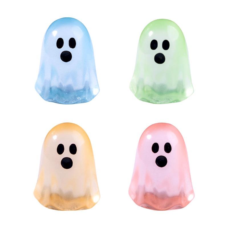 10/20pcs Luminous Ghost Figures Glowing At Night Action Figure Mini Micro Landscape Miniatures Halloween Decoration Gifts