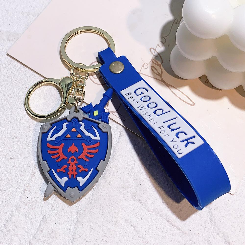 

Game The Legend of Zelda Hylian Shield Zelda Link Sheikah Model Keychain Keyholder for Backpack Pendant Fashion Ornament Decor