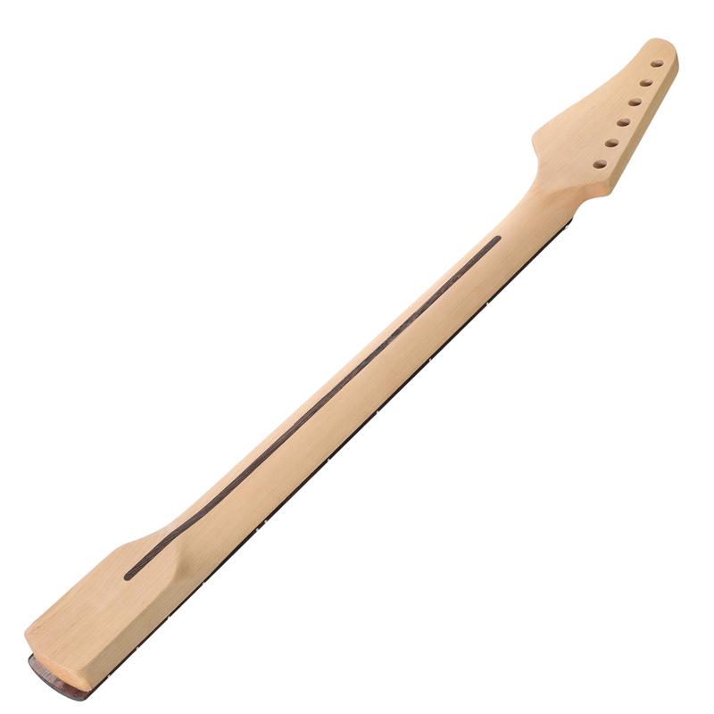 6-String Matte Maple Electric Guitar Neck with 22 Frets, Rosewood Fingerboard, and Bone Nut.