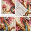 2D FLAT PRINTING 2pcs Curtains (Without Rod) Dragon with Butterflies Creative Modern Curtains Durable 100% Polyester Fabric