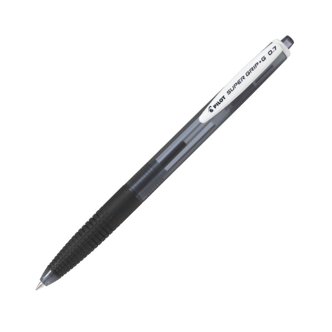 

Pilot Super Grip G Retractable Ballpoint 10 Pens Oil-Based Pen, 0.7mm Tip, Black, (BSGK-100F-10BB) чёрный