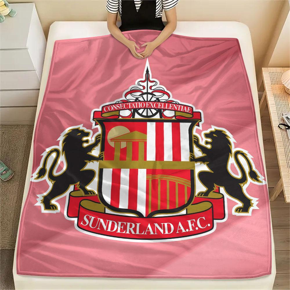 1PC Sunderland A .F Patterned Flannel Blanket Suitable For All Seasons for Home Decor Warmth and Comfort Gifts Holiday Present