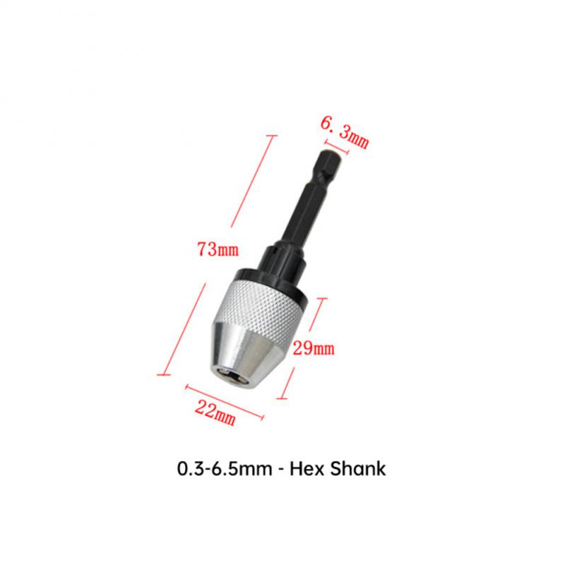 Drill Chuck Keyless Screwdriver Impact Driver Adaptor Electric Micro Motor Clamp Mini Chuck Fixture Hex Shank Drill Bits Adapter