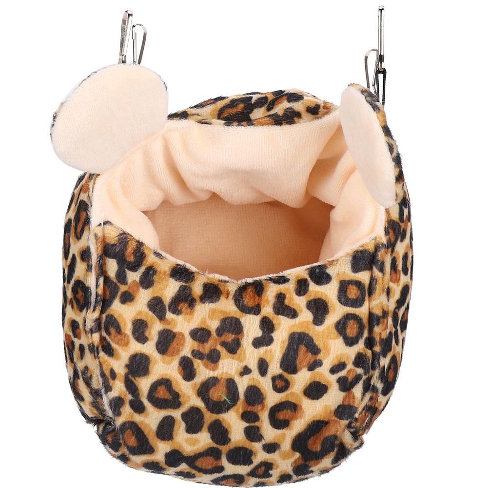 Hamster Hanging Nest Thicken Sugar Gilder Warm Rest Playing Cotton House(Leopard)