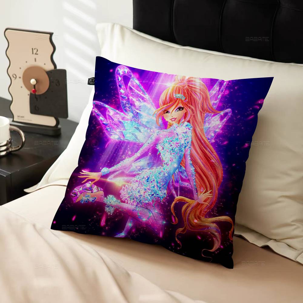 Girl-W-Winx Catoon Clubs Pillow Anime Pillow Sofa Bed Head Pillow Cover Cushion Cover 45x45 Cm Fashion
