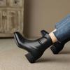 Krazing Pot Mikrofaser Herbst Winter Schuhe Dicke Mittelhohe Absätze Größe 43 Chelsea Boots Aprikose Reißverschluss Stiefeletten