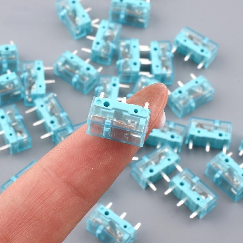 1Pcs 100 Million Click Computer Game Mouse Left Right Repair Microswitch Button New White Blade Micro Switch For Kailh
