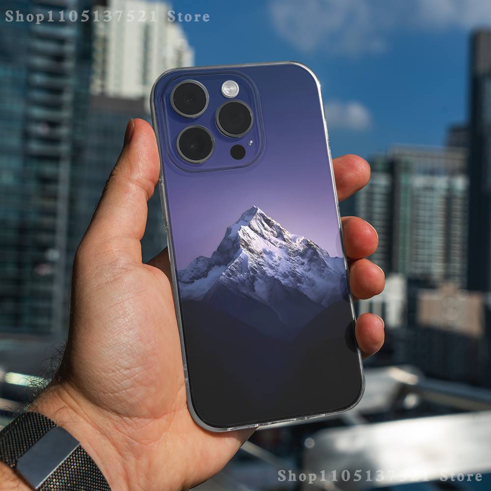 

Snow Mountain Scenery Design Phone Case For iPhone 17,16,15,14,13,12,11 Pro,Max,Plus,XR,Mini,E Clear Full-coverage Soft Cover iPhone6Plus