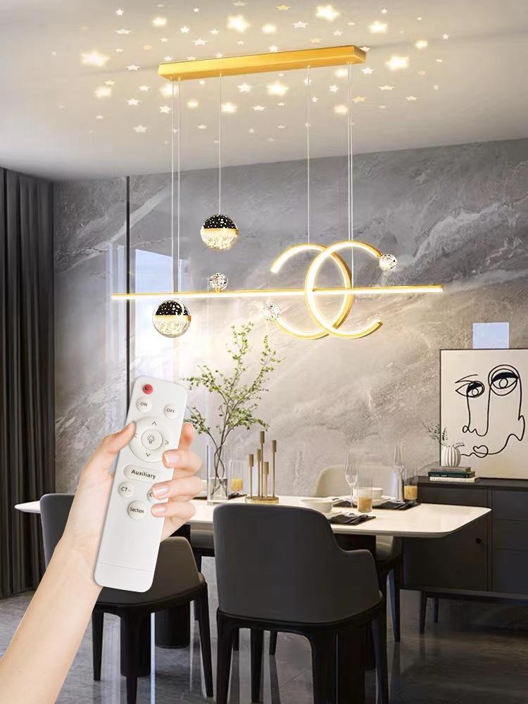 Minimalist LED Pendant Light for Restaurants & Dining - Modern Starry Sky Moon & Star Design