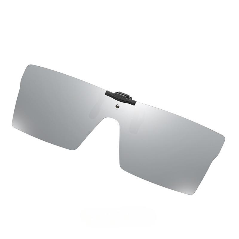 Nicht polarisierte Flip-Up Quadratische Clip-on Herren Damen Sonnenbrille Integration Nachtfahrt Outdoor-Sport Brille