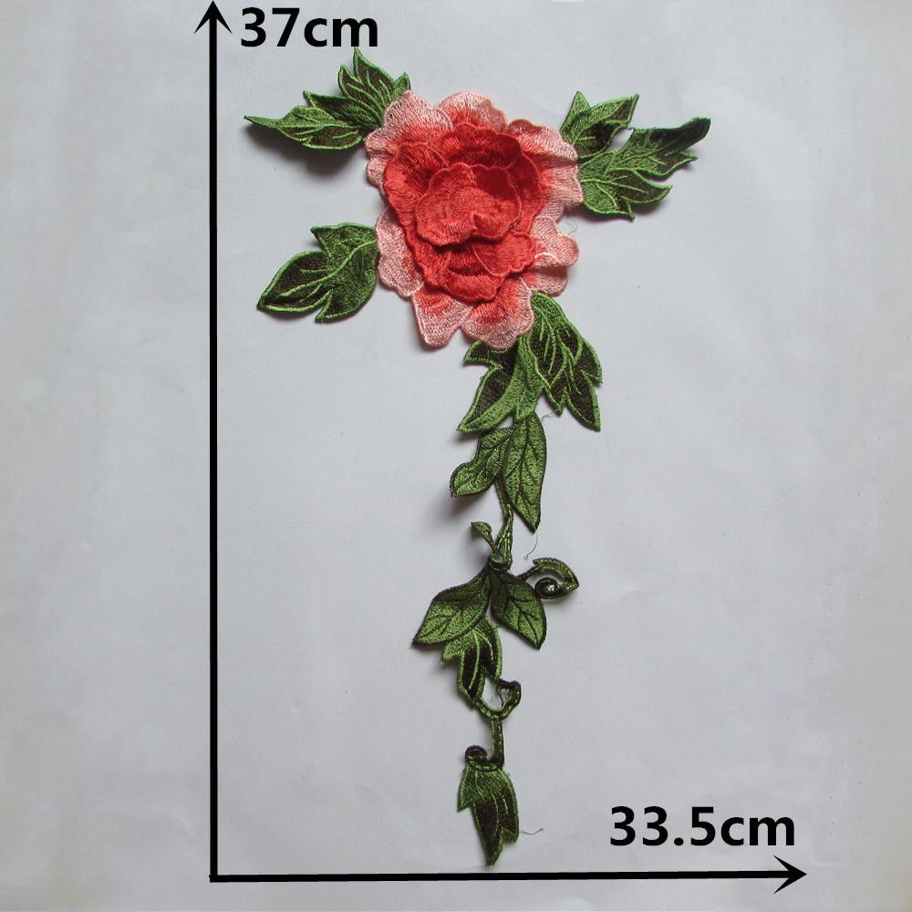 Red-Green I Polyester Embroidery Colored Embroidered Collar Sewing Decoration Wedding Dress Cheongsam Dress Clothing Accessories