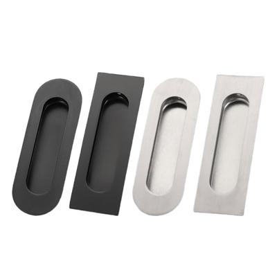 Set of 2 Multipurpose Recessed Finger Pull Handles Household Decoration for Cabinet Drawers And Sliding Barn Door