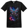 Dragonfly T Shirt Neon Fantasy Insect W/ Jewel Wings Cyberpunk Art Tee Gift Cool