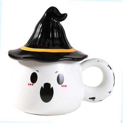 Seramik Kupa Kahve İçecek Kupası Ev Dekor Dekorasyon Cadılar Bayramı Hayalet Çikolata Hediyesi