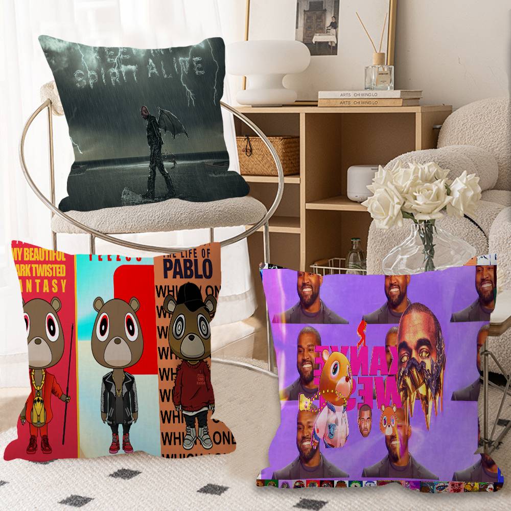 Kanye Ye West Rapper Pillow Cover Design cushion Cover decor Holiday Decorati
