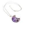 Amethyst Moon Tree of Life Crystal Pendant Necklace N512