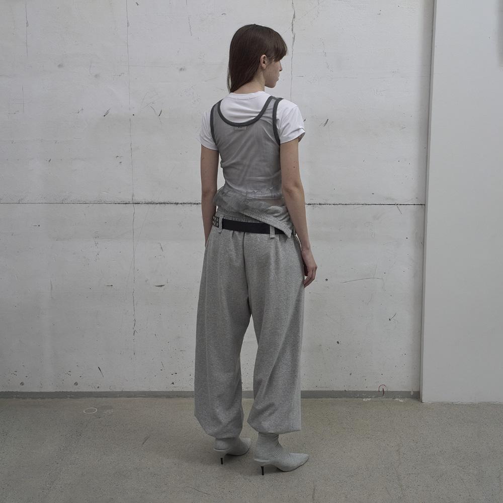 LCDC™ Sheer Frill Knit Top (Grey)