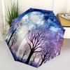 1pc Moonlit Forest Automatic Folding Umbrella, Heavy Duty 8 Rib Iron Frame,  Suitable for Travel, Daily Use, Birthday, Decor Gift  39