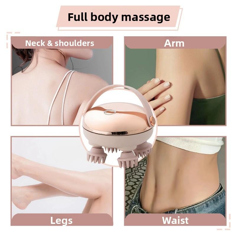 Masajeador de cabeza inalámbrico inteligente con calor y vibración para alivio del estrés y relax