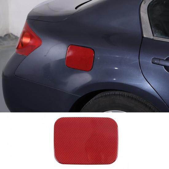 Red Carbon Fiber Door Gas Cap Fuel Filler Tank Trim For Infiniti G37 Sedan 07-13