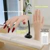 Main d'entraînement flexible pour ongles simulés pour débutants, main en silicone souple, art des ongles, mains artificielles pour outil de manucure acrylique