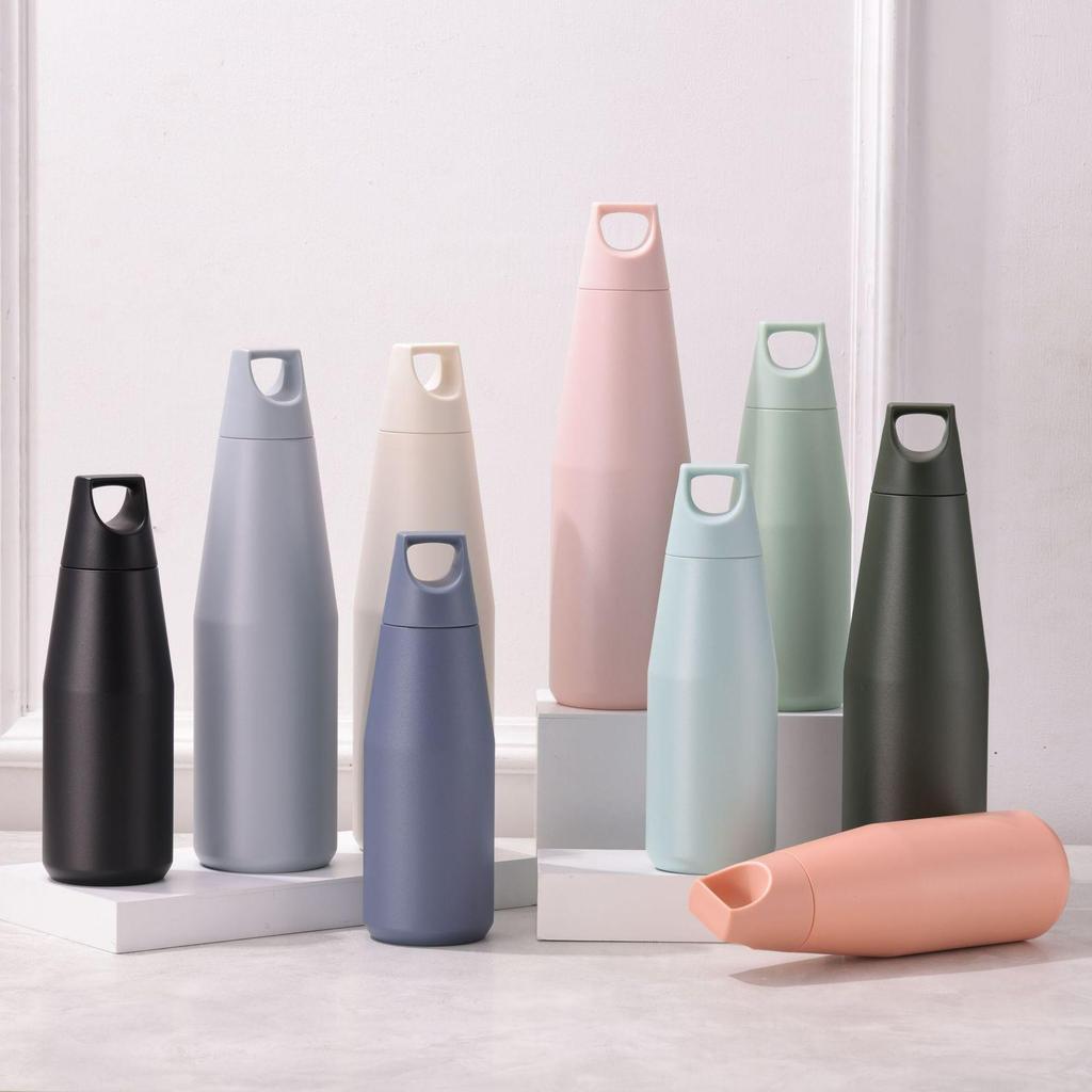 Small Mouth Handle Conical Cup Stainless Steel Gentleman Cup Portable Large Capacity Car Thermal Insulation and Cold Water Bottle