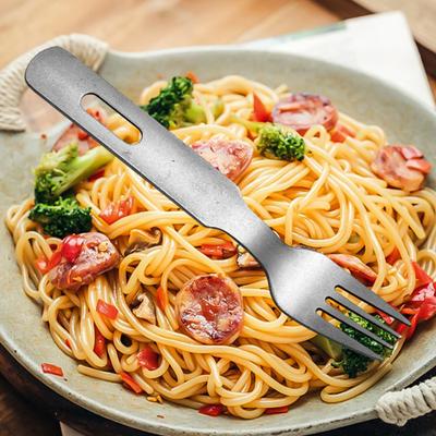 Tableware with Storage Bag Multi-functional Rust-proof Stainless Steel Camping Picnic Spoon Fork Cutter Kit Picnic Supplies