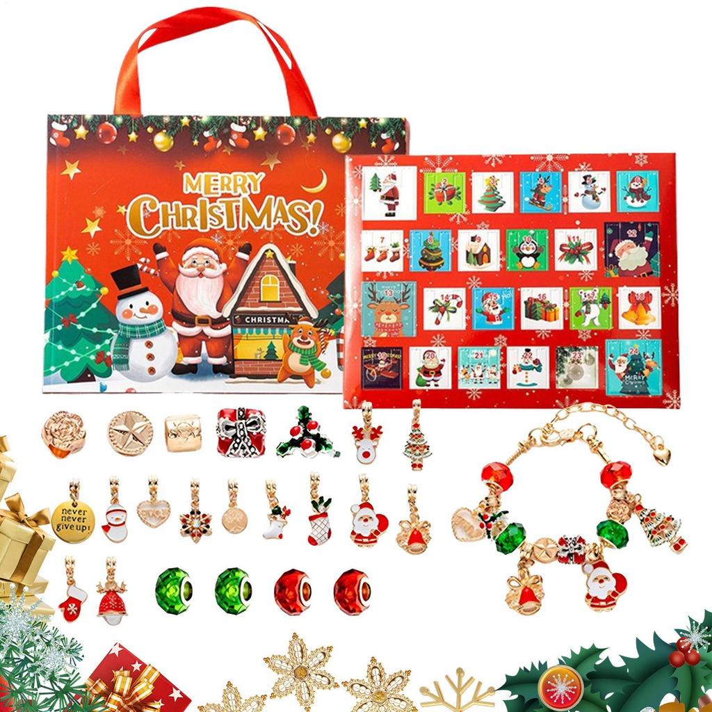 DIY Christmas Bracelet Advent Calendar 24 Day Christmas Bracelet Making Kit Craft Making Kit Gifts For Sister Teenagers Girls