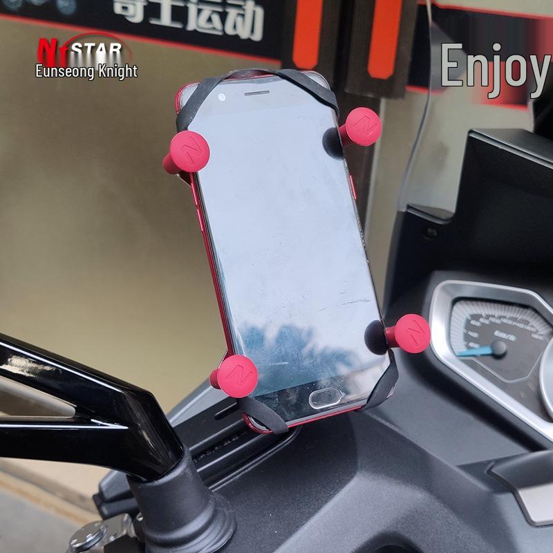 Orion Non-slip Cross-border Mobile Phone Holder with Cross Clip Rubber Head