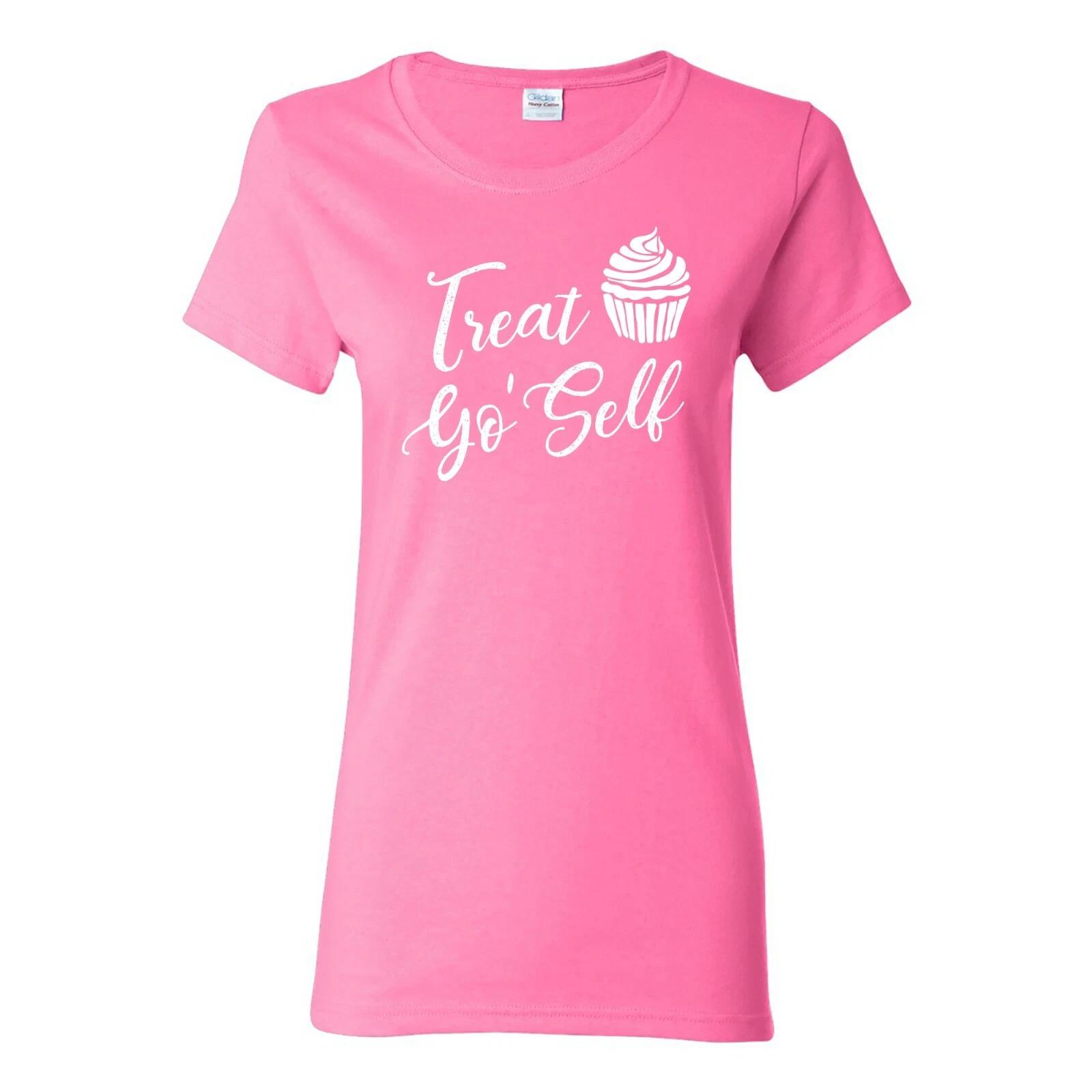 Treat Yo Self - Cupcake Funny Treat Yourself Womens T Shirt L