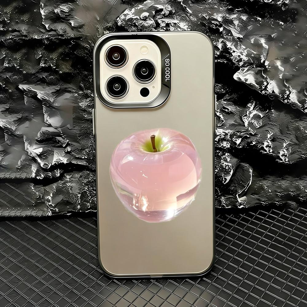 Crystal-Clear Apple Phone Case For iPhone 17 16 15 14 13 12 11 Pro Max Air Colorful Matte Laser Aurora Shockproof Phone Case
