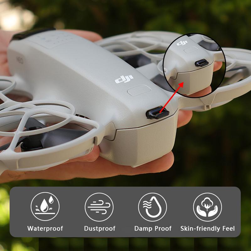 For DJI Neo Battery Port Dust Plug With Lanyard Handheld Drone Silicone Charging Port Dust And Moisture Protection Cover Accesso