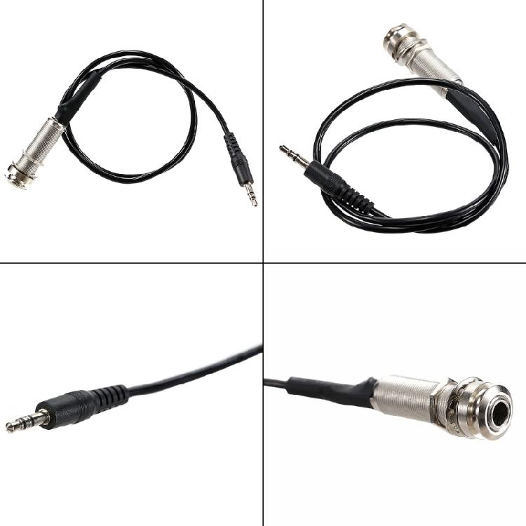 Guitar Piezo Adapter Cable 66cm Endpin Output Jacks Stereo Connection Quick Installation Acoustic Pickup Replacement Cord