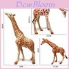 Animal Zoo Pvc Miniature Giraffe Family Static Model Set For Collectors And Kids