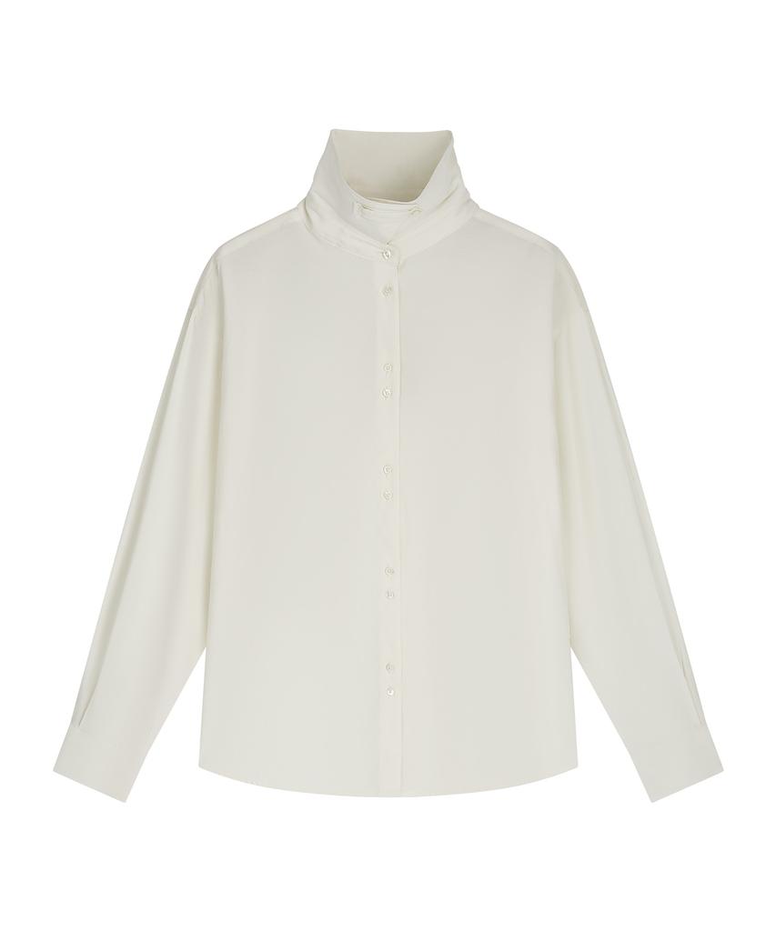 SIYAZU Sitp5304 High-Neck Silky Shirt_Ivory