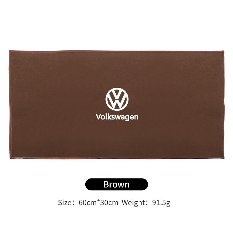 T23-Car Logo Wash Clean Towel Microfiber Cleaning Drying Cloth For Volkswagen VW Tiguan CC Jetta Polo Golf Passat Scirocco Touareg
