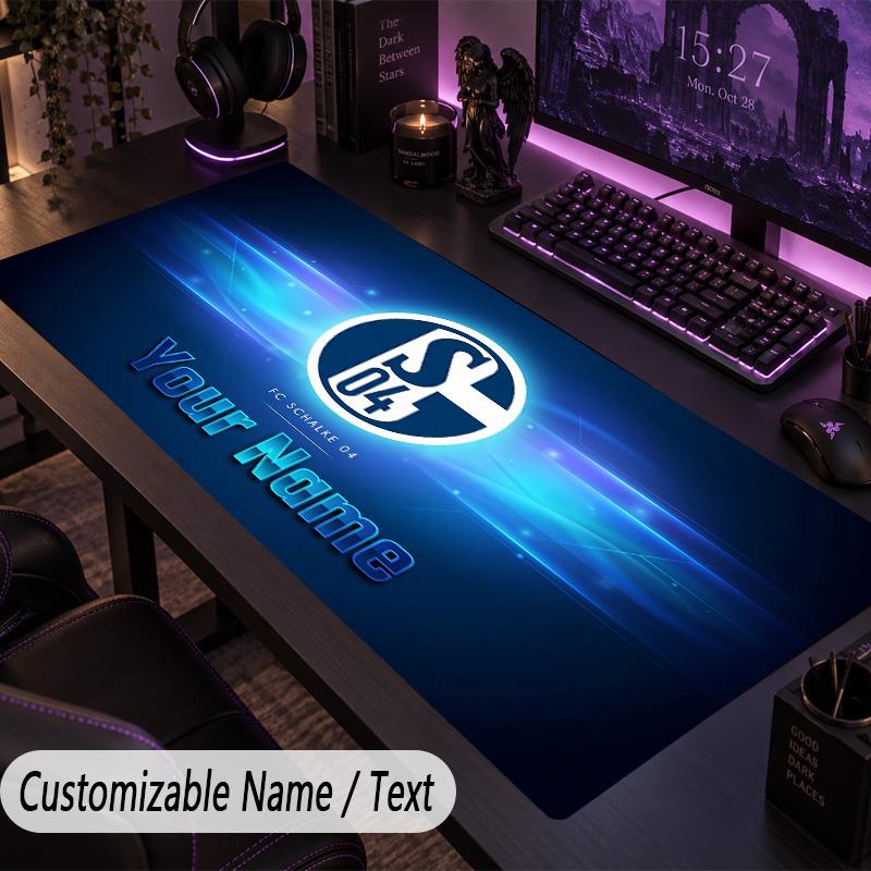 Large Mouse PadSchalke 04 FC Custom Name Text Personalized Desk Mat Non Slip Gaming Pad