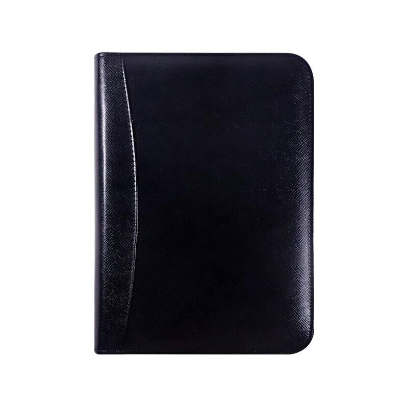 SHEN SHI A5 Leather Zipper Binder Notebook with Calculator