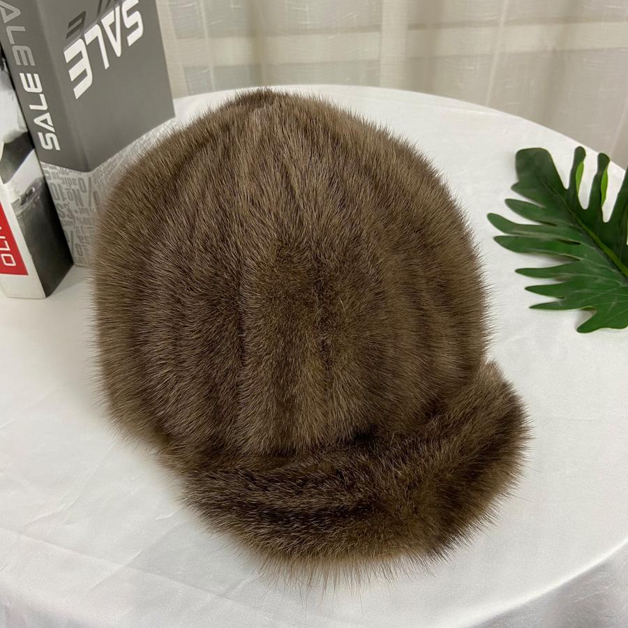 

Натуральная норковая шляпа с козырьком, бейсболка, женская, зимняя, элегантная, стильная, теплая шапка One Size