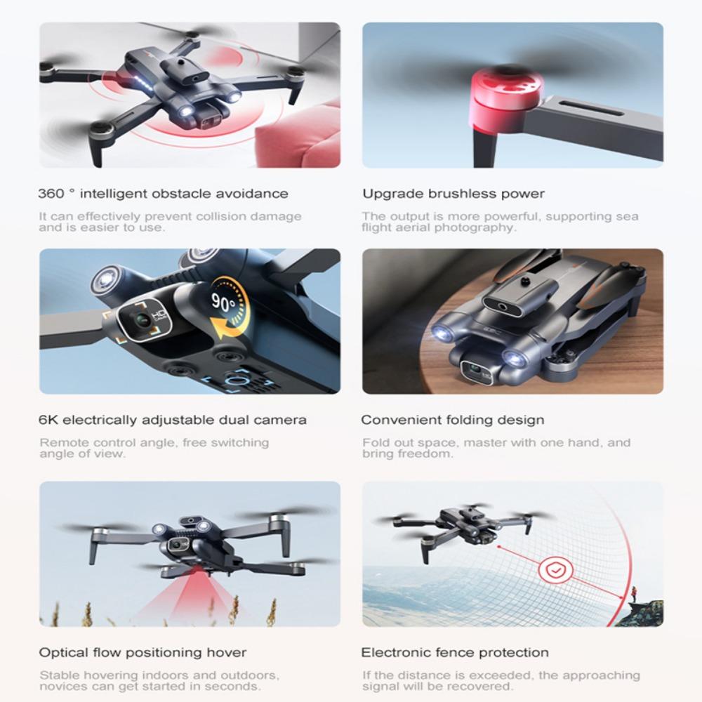 4K/6K Aerial UAV HD Photography Quadcopter Brushless Motor Electronic Fence Remote Control Aircraft